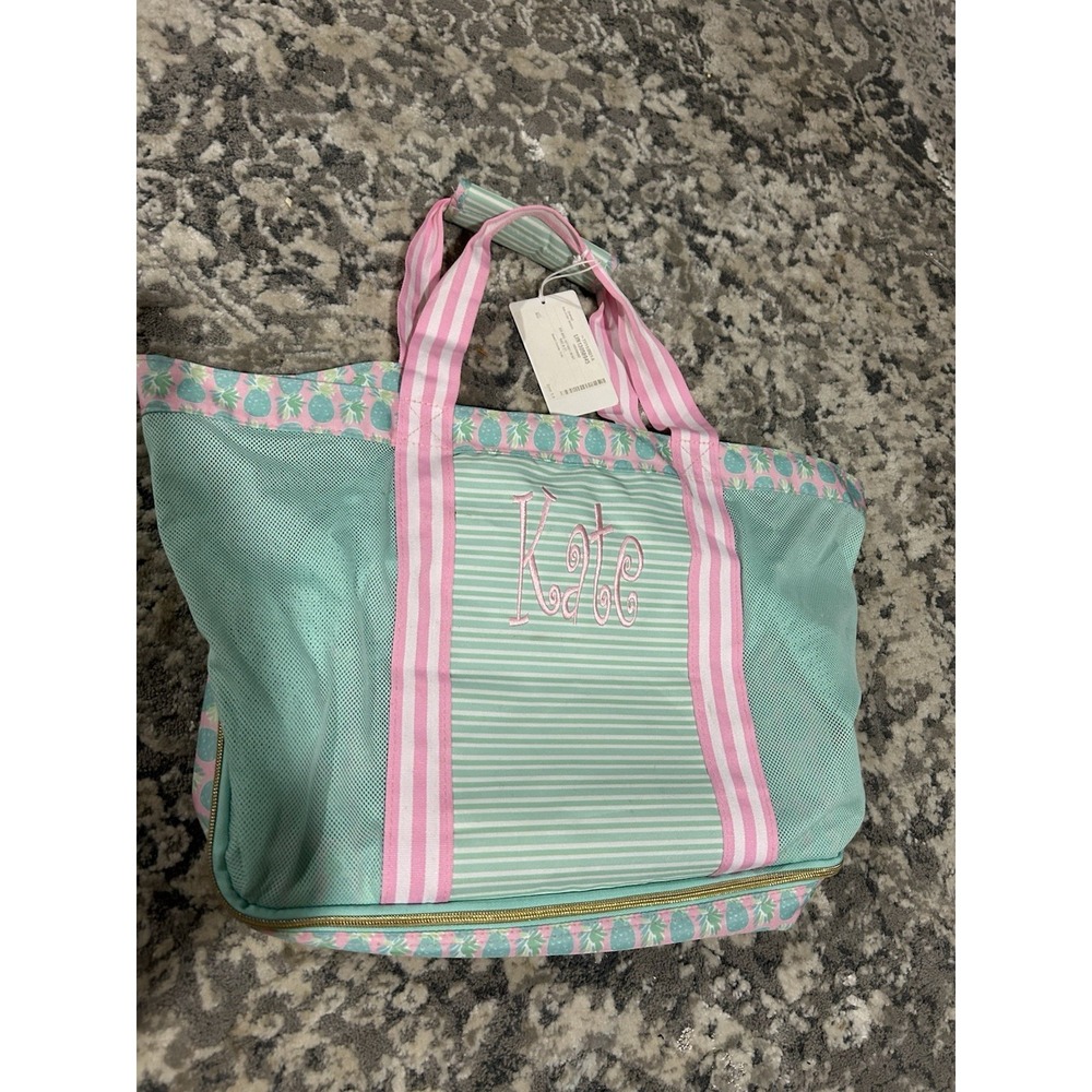 Kate Embroidered Beach Bag Marley Lilly Tote Bag With Cooler Pouch